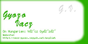 gyozo vacz business card